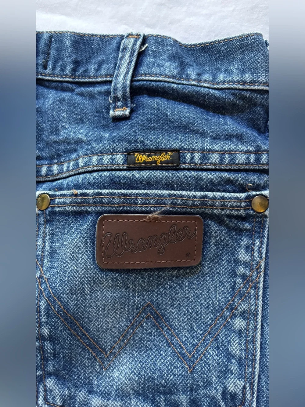 Vintage Wrangler 36MWZ Slim Fit Jeans Men’s 30x30 Blue Made in Mexico USA Fabric